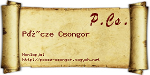 Pöcze Csongor névjegykártya